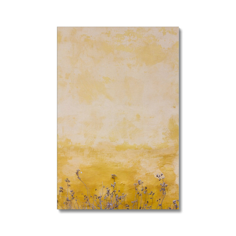 Lavender Against a Yellow Wall Canvas