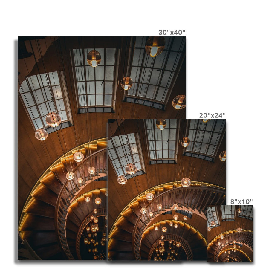 Twirl Staircase with Lights Canvas