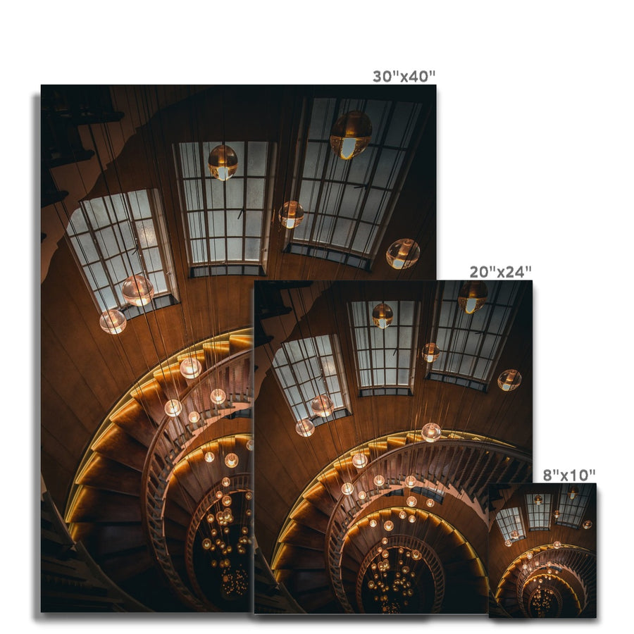 Twirl Staircase with Lights Canvas