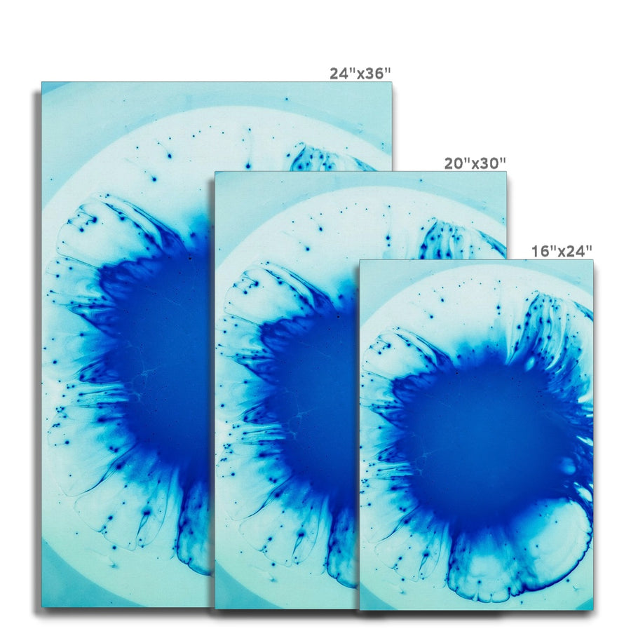 Abstract: Blue Circle Blot Canvas