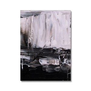 Abstract:  Black and White Brushstrokes Canvas