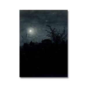 Bonvin | Moonlight Scene, Houses in Background | 1864 Canvas