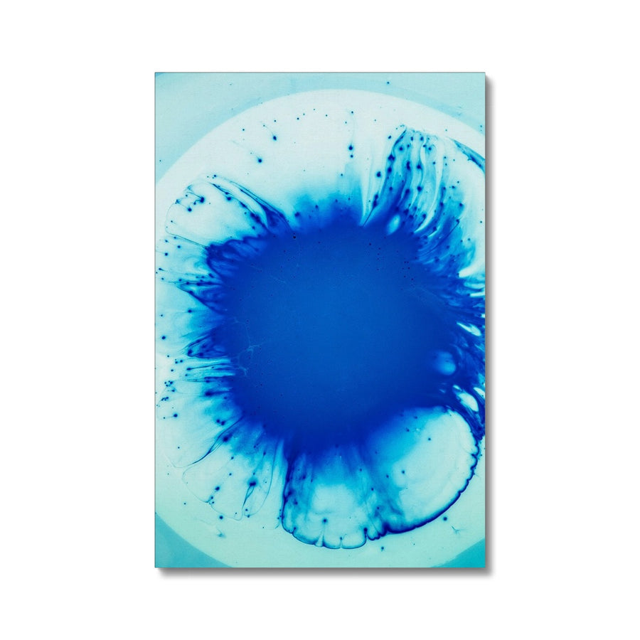 Abstract: Blue Circle Blot Canvas